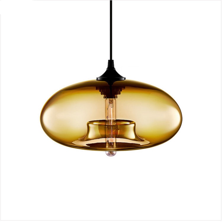 Nostel Lampes Suspendues en Verre Modernes Nordiques Chambre à Coucher-Luire
