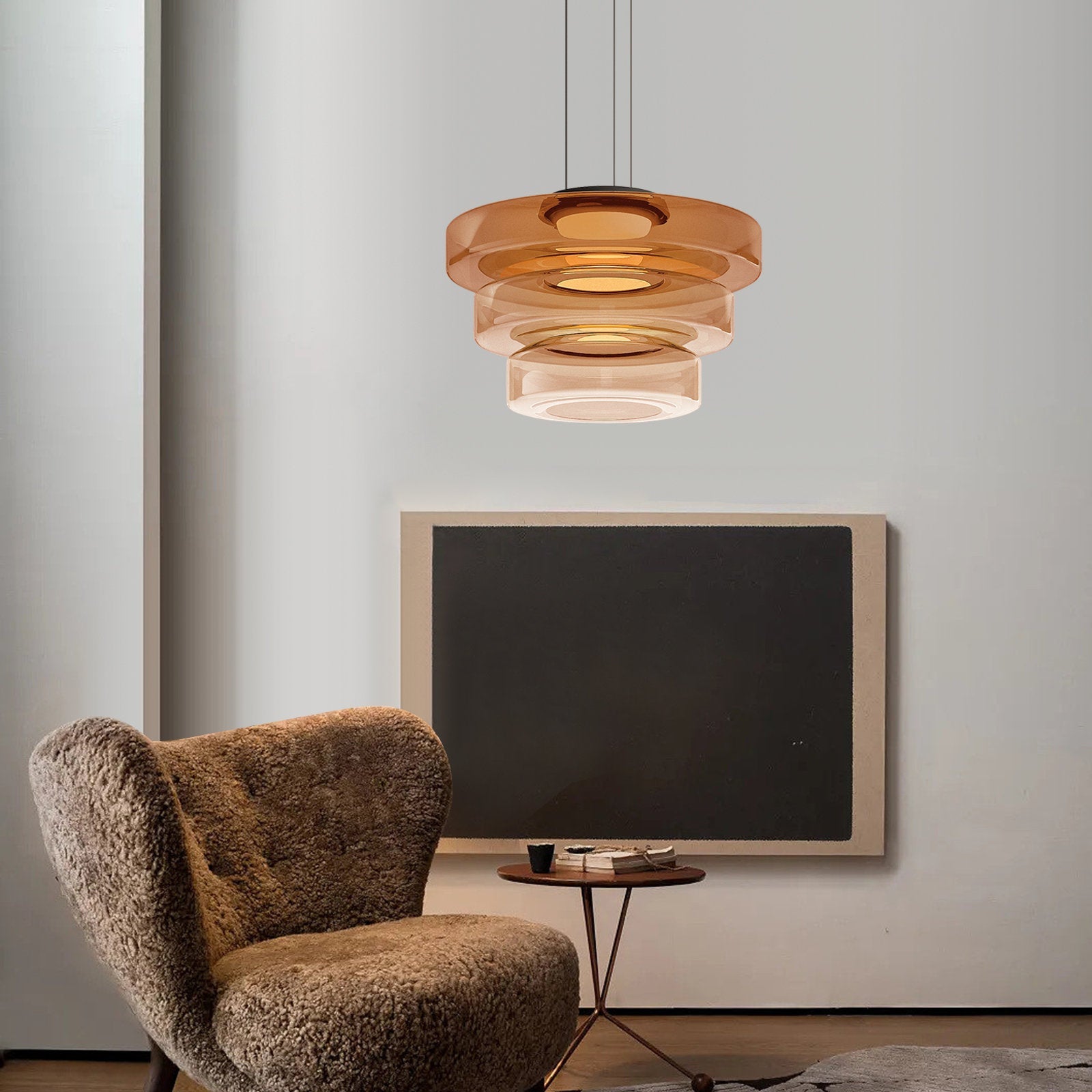 Virixor Suspension Moderne Verre Métal Cuisine Salon-Luire