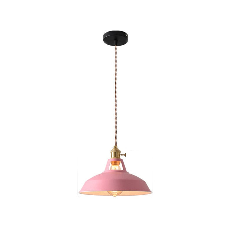Naren Lampe Suspension Luminaire Vintage. Métal. Noir/Blanc. Salle à Manger-Luire
