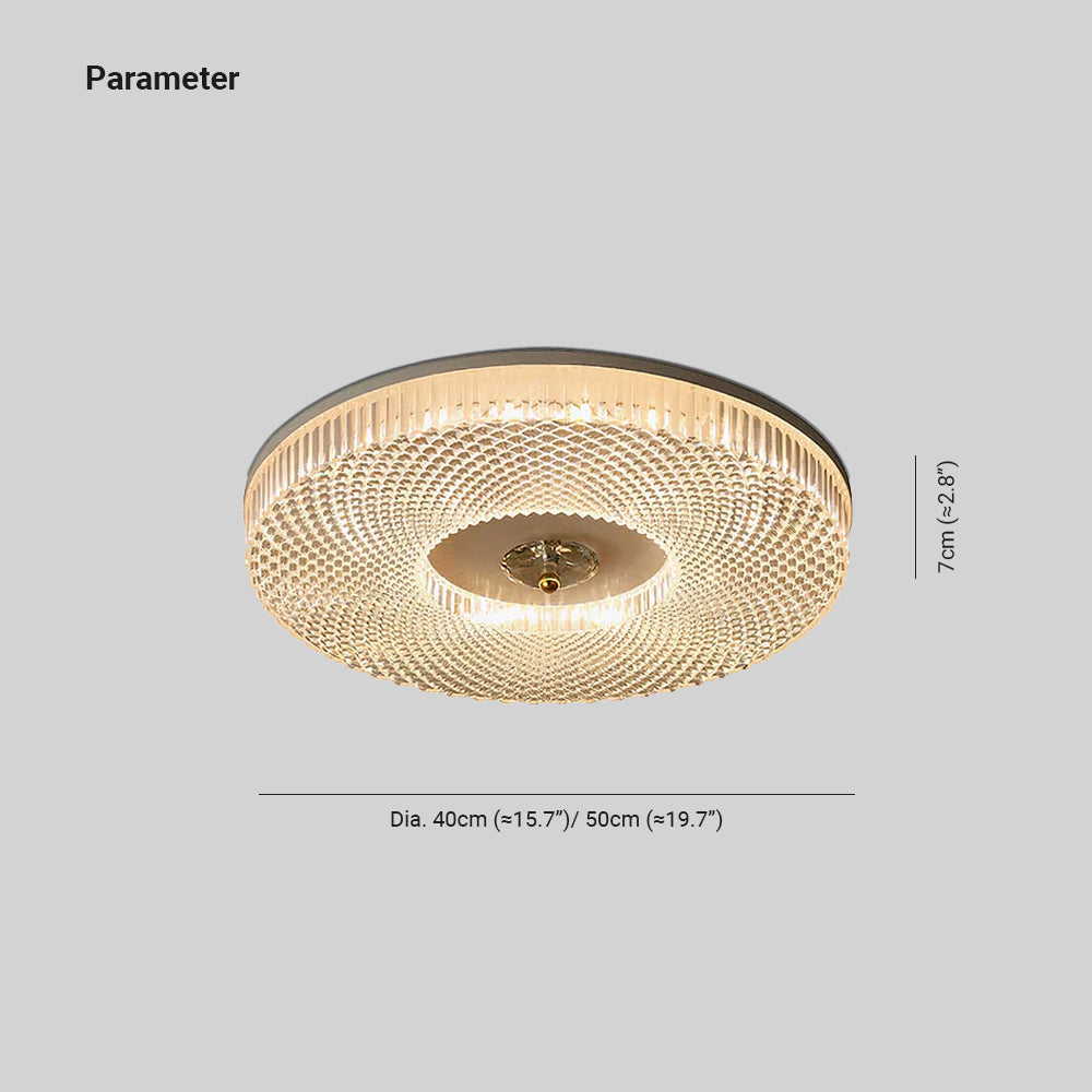Kivin Plafonnier Moderne Rond LED Blanc/Doré/Noir Chambre à Coucher-Luire