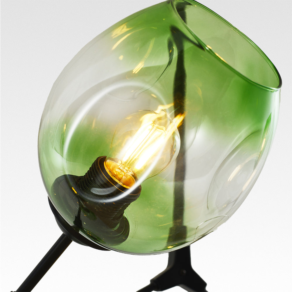 Rurex Suspension Nordique. Verre. Noir/Or. Salon-Luire