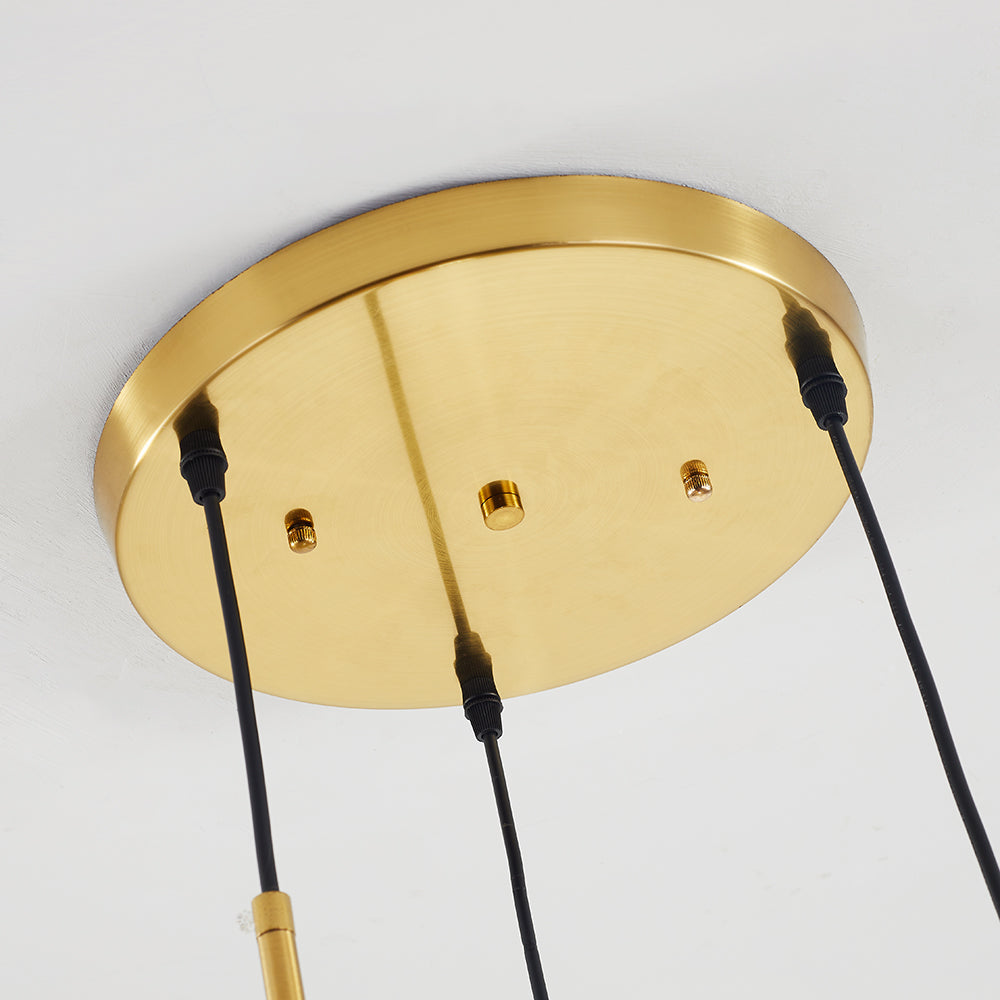 Mavar Luminaires Suspension Verre Transparent Ambre-Luire