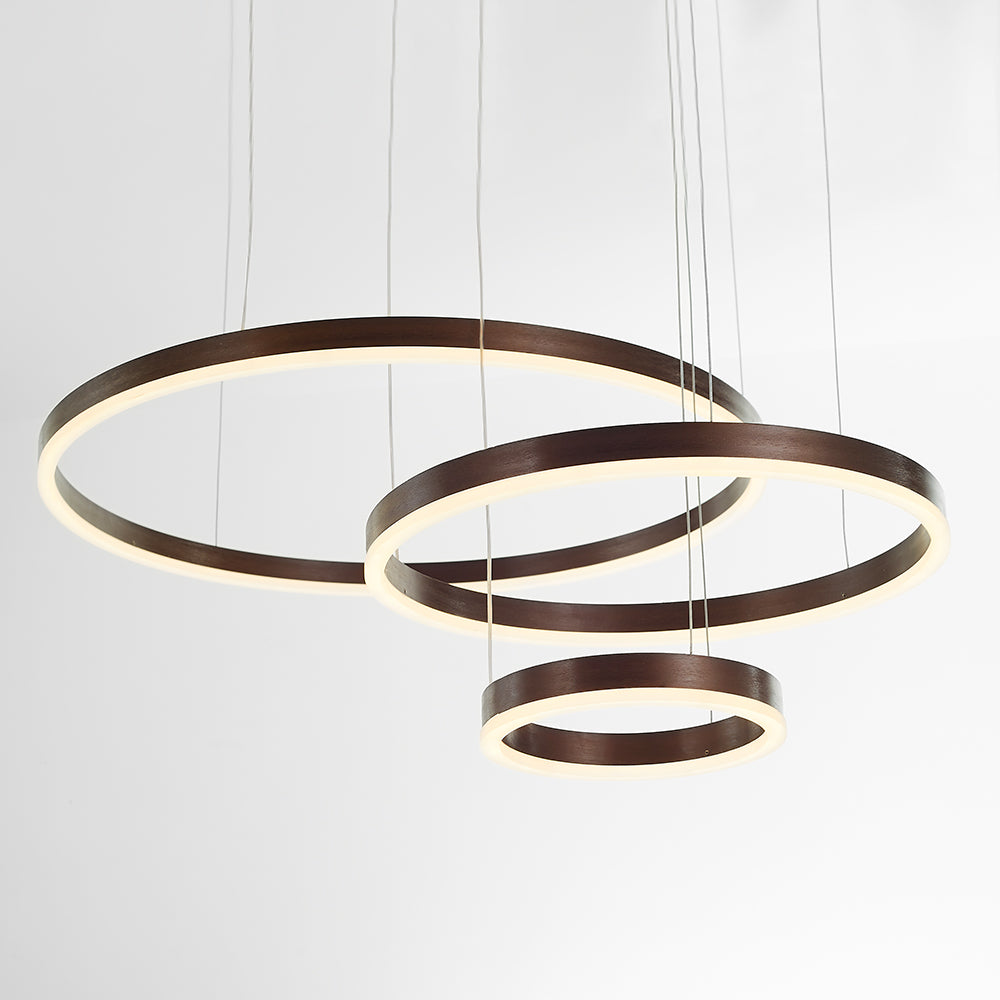 Zorin Suspension Anneau Moderne Métal Noir/Doré/Café Salon-Luire
