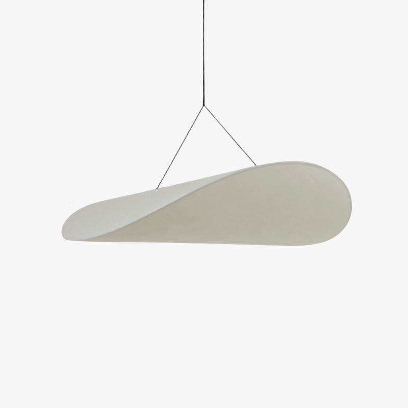 Evelor Suspension Géométrique Moderne Soie Blanc Salon-Luire
