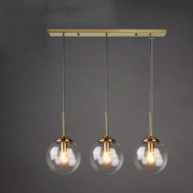 Mavar Luminaires Suspension Verre Transparent Ambre-Luire