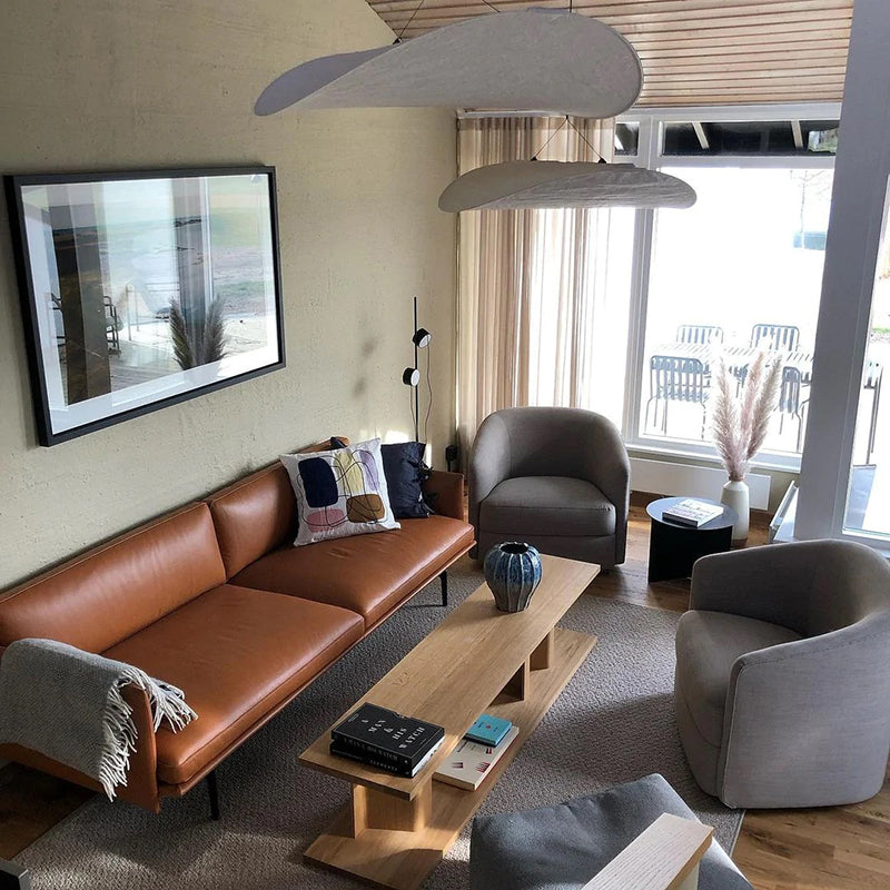 Evelor Suspension Géométrique Moderne Soie Blanc Salon-Luire