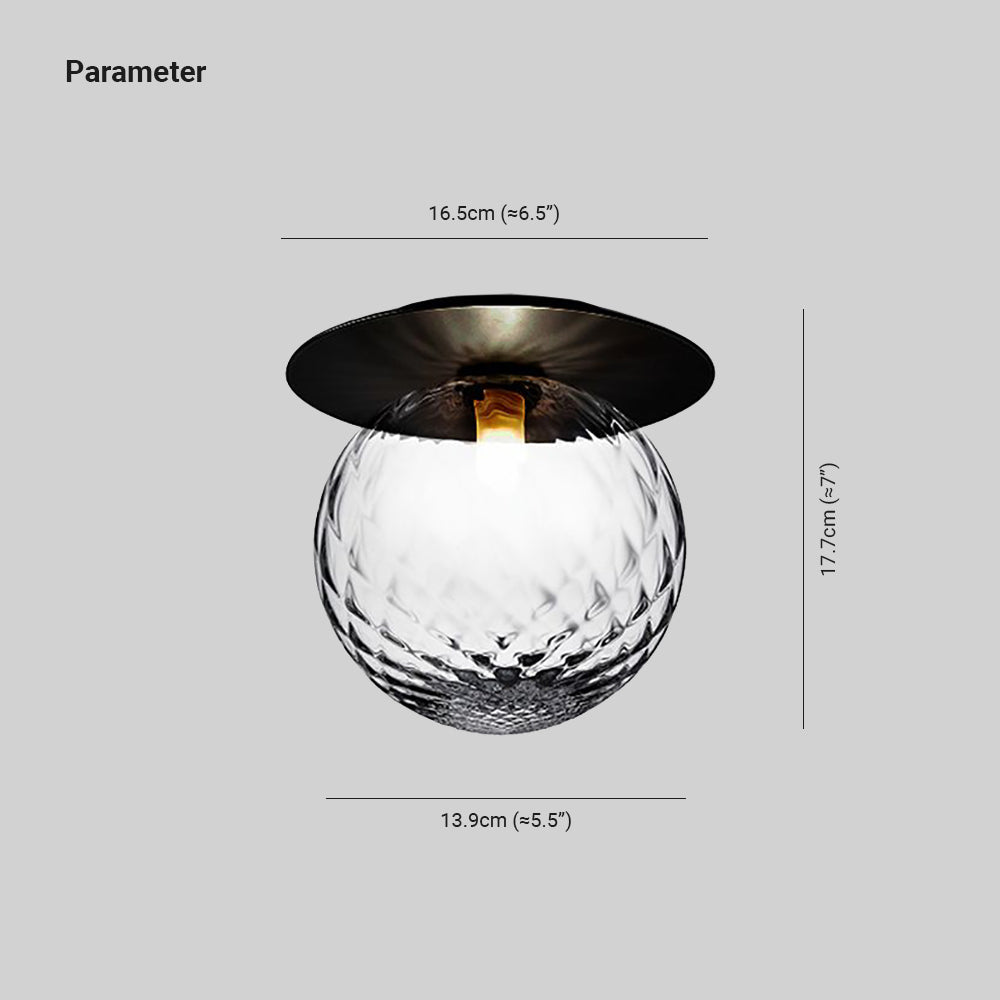 Tavonor Applique Murale Globe Moderne Design LED Métal Verre Noir/Or Salle de Bain-Luire
