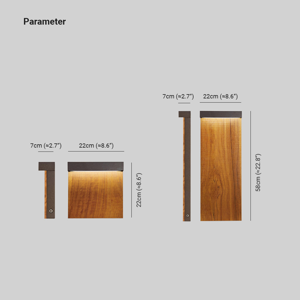 Tostel Extérieure Géométrique Minimaliste. Métal. Bois. Extérieur-Luire