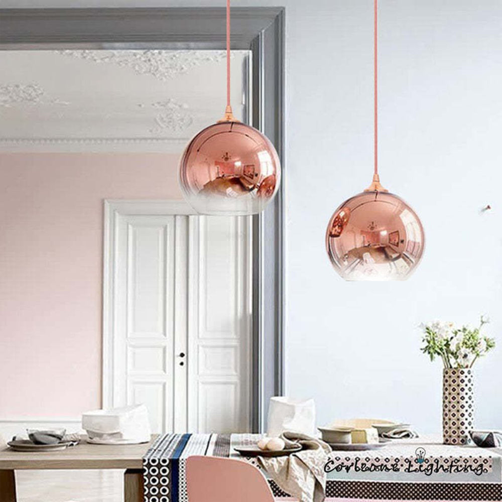 Liroven Lampe Suspendue à Boule de Verre Chambre à Coucher/Salle à Manger-Luire