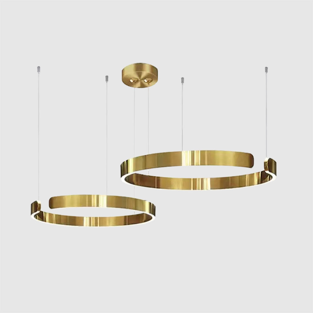 Ravelin Suspension Cercle Noir/Or Rose Salon/Chambre à Coucher-Luire