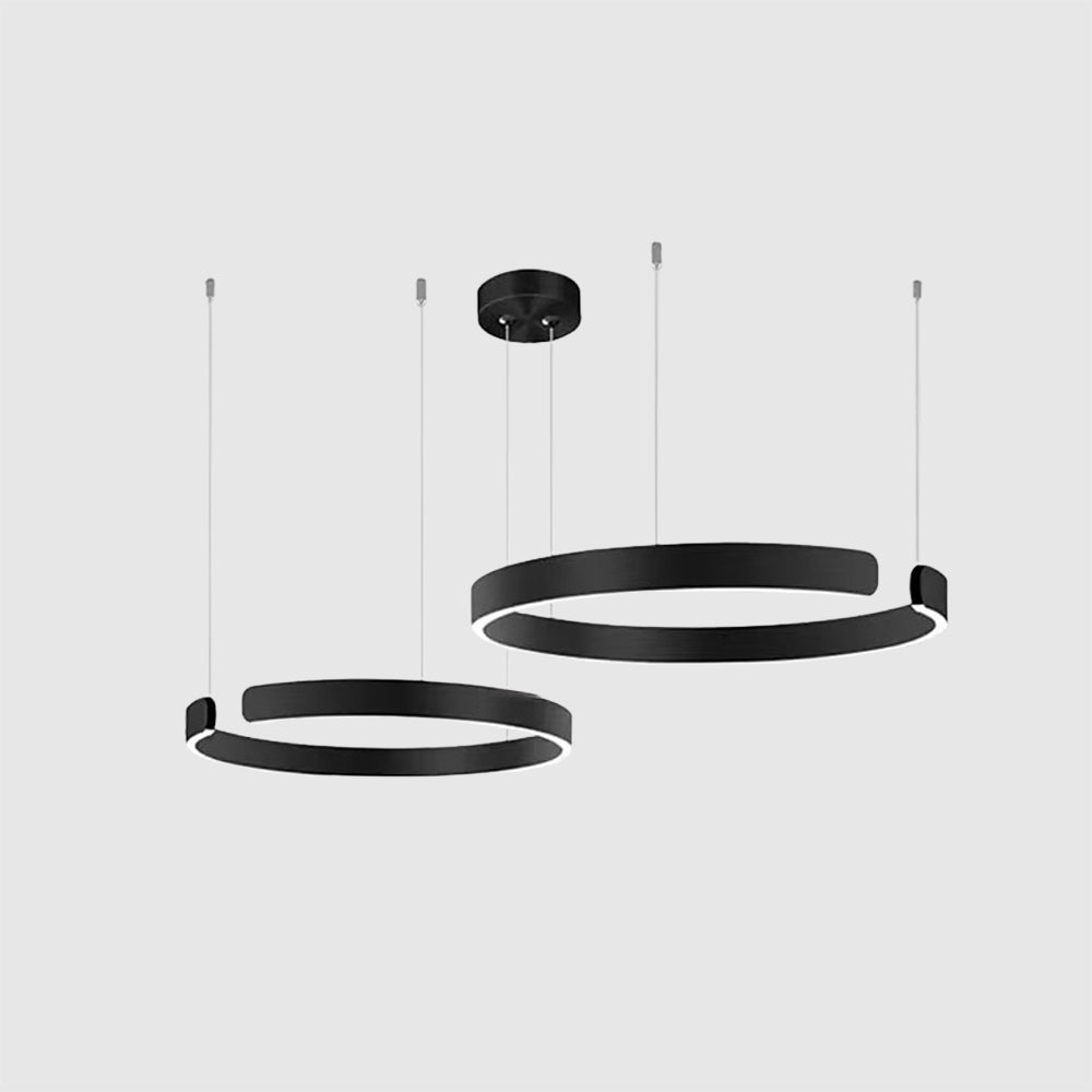 Ravelin Suspension Cercle Noir/Or Rose Salon/Chambre à Coucher-Luire